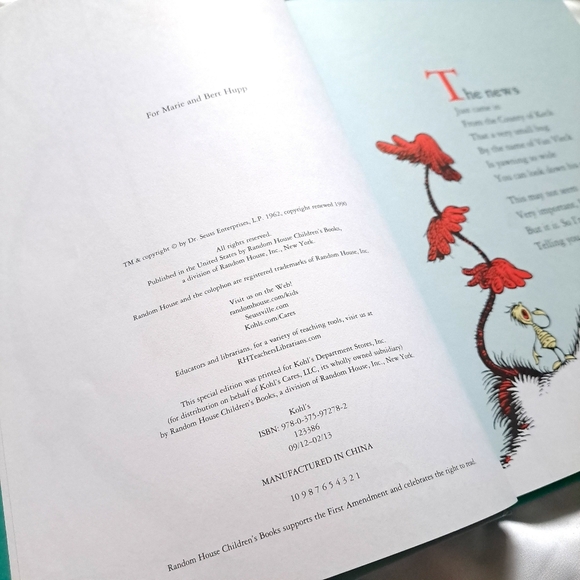 Dr. Suess sleep book collectors edition hard cover Khols - Picture 7 of 9